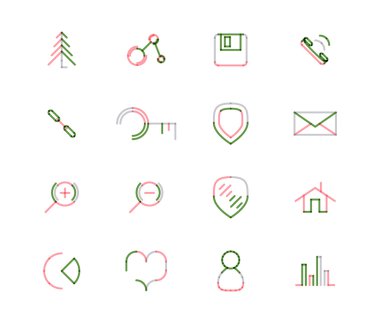 İnce çizgi web simgeler kümesi