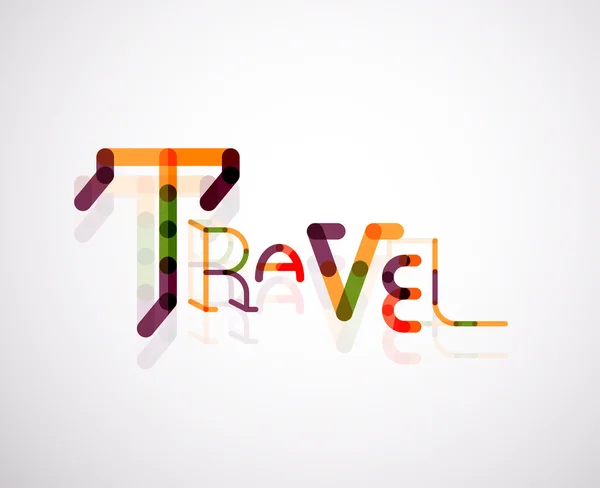 Travel word font concept — Stock Vector