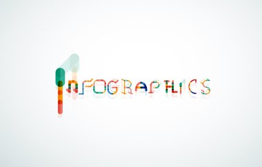 Infographics kelime yazı tipi kavramı