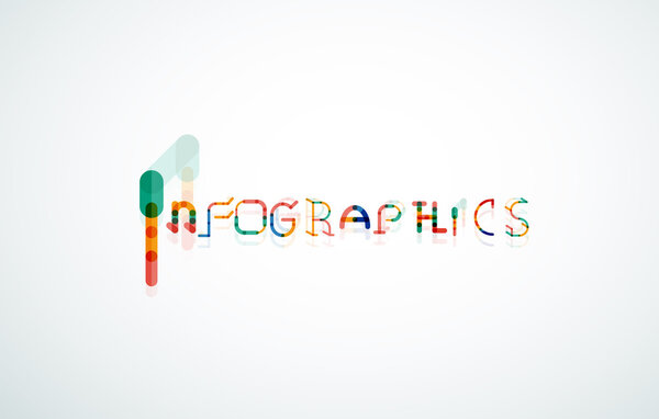 Infographics word font concept