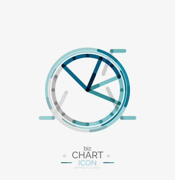 Gráfico de linha, ícone de gráfico —  Vetores de Stock
