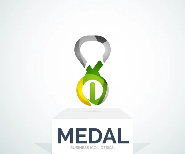 Soyut renkli logo tasarım madalya — Stok Vektör