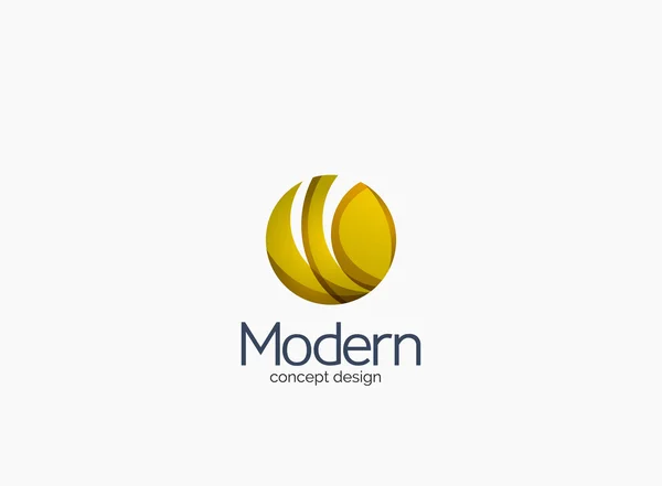 Logo de l'entreprise cirlce moderne, design brillant propre — Image vectorielle
