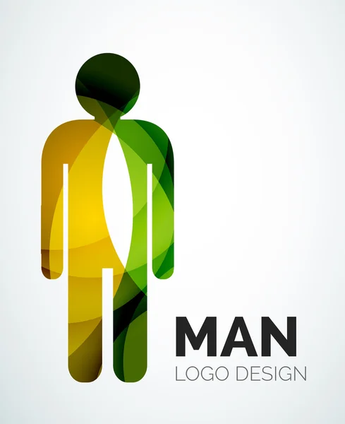 Abstract logo - man icon — Stock Vector