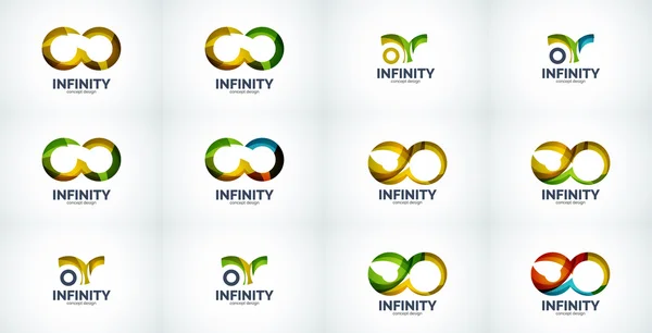 Набор значков логотипа компании Infinity — стоковый вектор