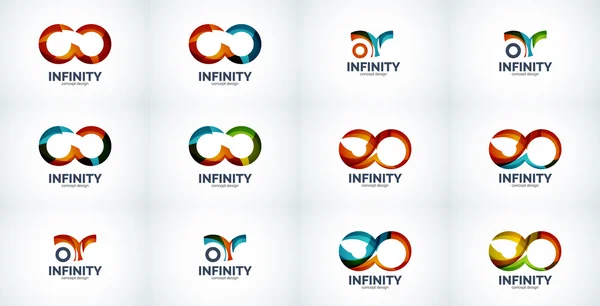 Набор значков логотипа компании Infinity — стоковый вектор