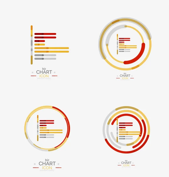 Lijndiagram, grafiek pictogram — Stockvector