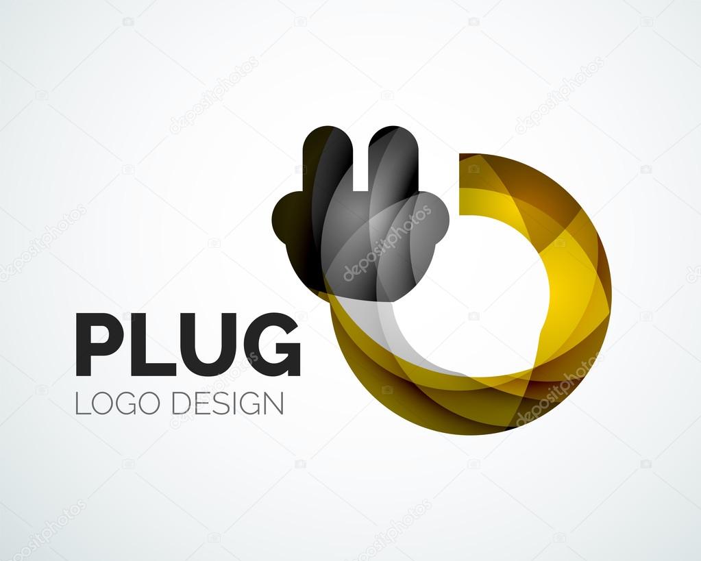 Abstract logo - plug icon