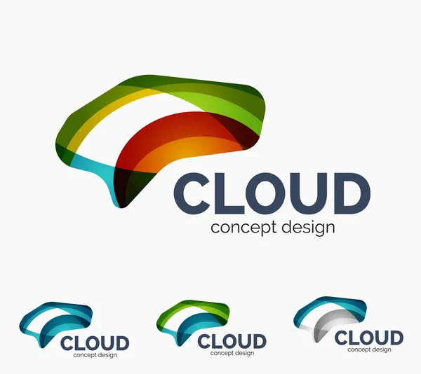 Conjunto de logotipo de nube moderna — Vector de stock