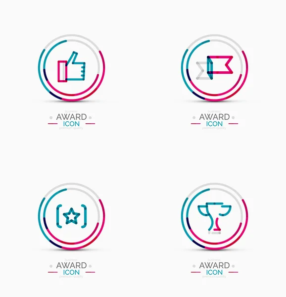 Conjunto de iconos de premio, colección Logo — Vector de stock