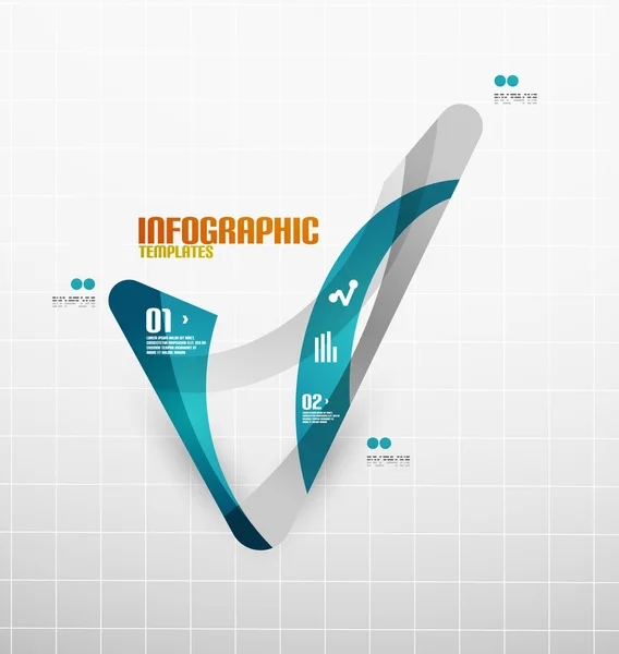 Infografica moderna di affari di onda fresca — Vettoriale Stock