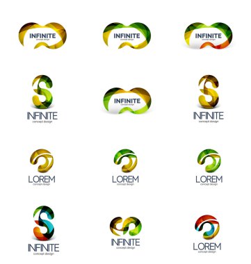 Sonsuzluk ve döngü şirket logoları kümesi