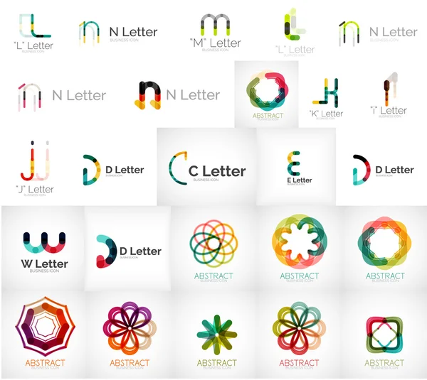 Ensemble de différents logos universels d'entreprise — Image vectorielle