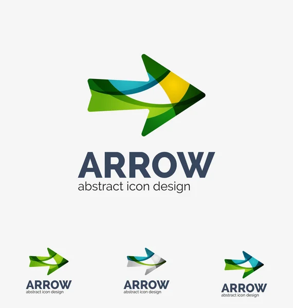 Czysty moden fala projekt logo arrow — Wektor stockowy