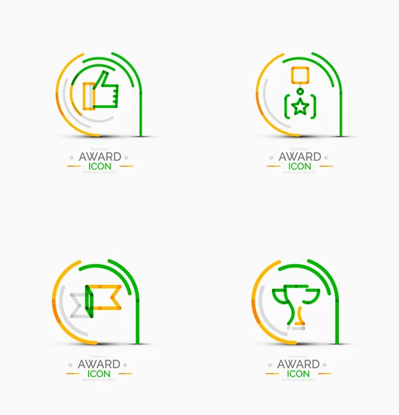 Conjunto de iconos de premio, colección Logo — Vector de stock