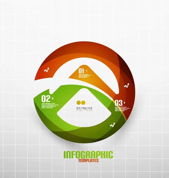 Modernas infografías de negocios de olas frescas — Vector de stock