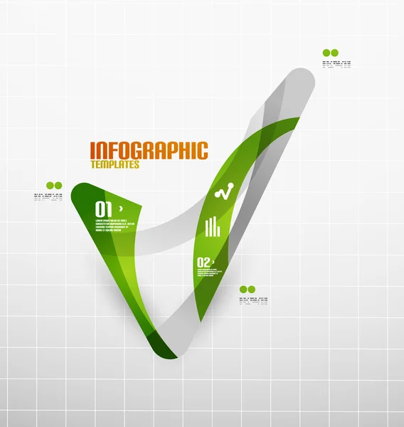 Infográficos modernos de negócios de onda fresca — Vetor de Stock