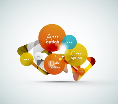 soyut adım infographics iş düzeni