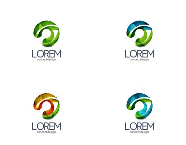 Daire iş logo, hedef, konum kavramı