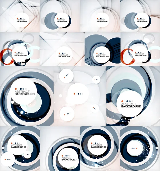 Milieux de cercles de couleur ensemble — Image vectorielle