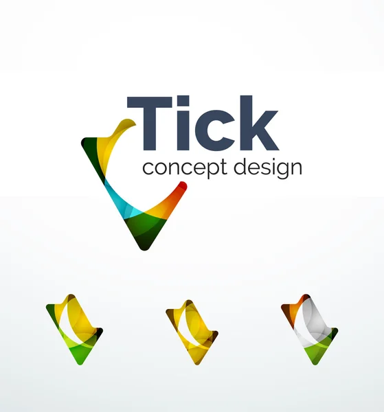Design abstrait du logo tick — Image vectorielle