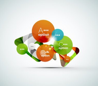 soyut adım infographics iş düzeni