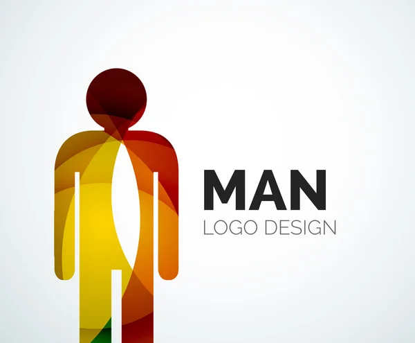 Logo abstracto - icono del hombre — Vector de stock