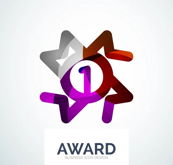 Colorful award business logo — Stock Vector
