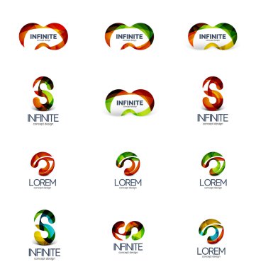 Sonsuzluk ve döngü şirket logoları kümesi