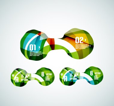 Dalga iş infographics kümesi