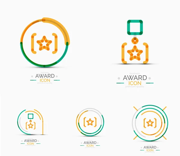 Award icon set, Logo collection — Stock Vector