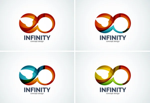 Infinity bedrijf logo pictogrammenset — Stockvector