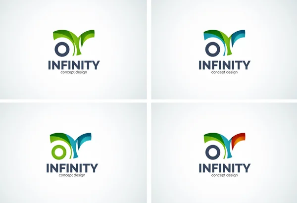 Infinity bedrijf logo pictogrammenset — Stockvector