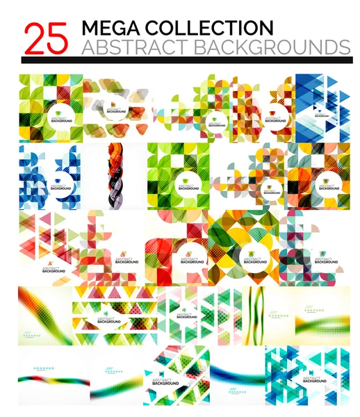 Mega collection of abstract backgrounds — Stock Vector