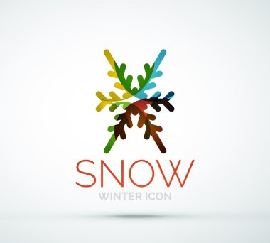 Noel kar tanesi şirket logo tasarımı