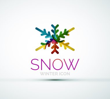 Noel kar tanesi şirket logo tasarımı