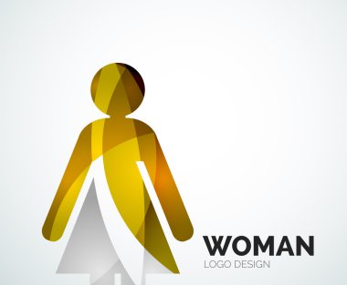 Renk soyut logo kadın simgesi