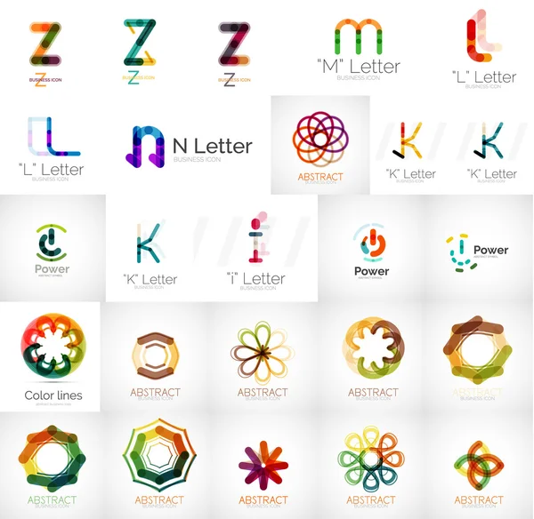 会社のロゴの要素をブランド セット — ストックベクタ