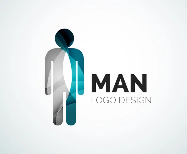 Abstract logo - man icon — Stock Vector
