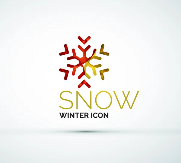 Noel kar tanesi şirket logo tasarımı — Stok Vektör