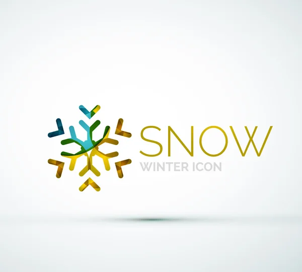 Kerstmis sneeuwvlok bedrijf logo ontwerp — Stockvector