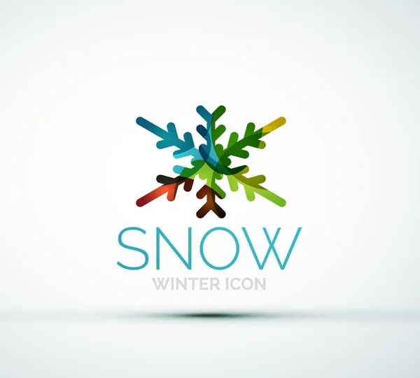 Natale fiocco di neve azienda logo design — Vettoriale Stock