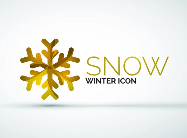 Kerstmis sneeuwvlok bedrijf logo ontwerp — Stockvector