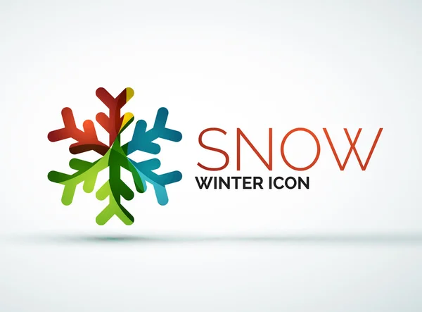 Kerstmis sneeuwvlok bedrijf logo ontwerp — Stockvector