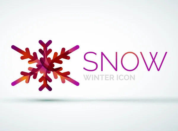 Kerstmis sneeuwvlok bedrijf logo ontwerp — Stockvector