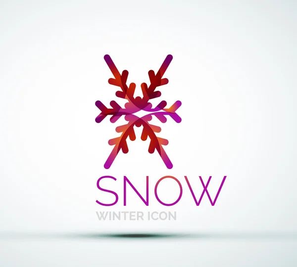 Noël flocon de neige entreprise logo design — Image vectorielle