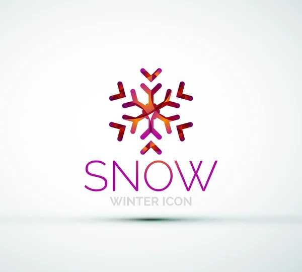 Navidad copo de nieve diseño del logotipo de la empresa — Archivo Imágenes Vectoriales