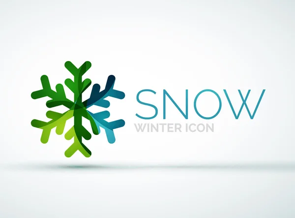 Navidad copo de nieve diseño del logotipo de la empresa — Archivo Imágenes Vectoriales