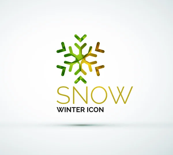 Christmas snowflake company logo design — Stock Vector