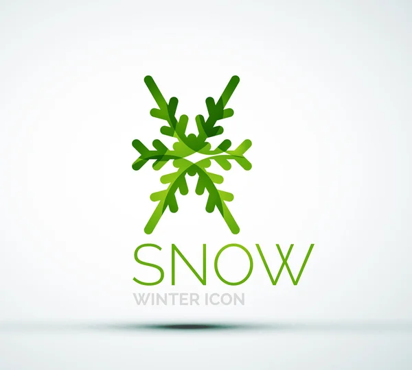 Christmas snowflake company logo design — Stock Vector